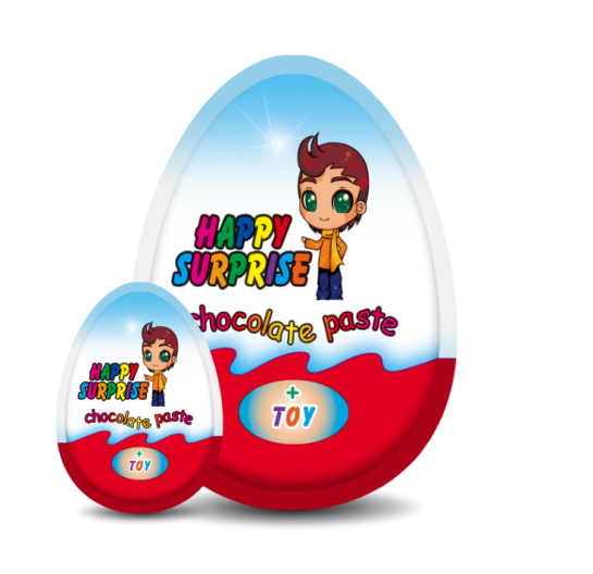 Яйцо с сюрпризом для мальчиков и девочек (микс) "HAPPY SURPRISE" Премиум